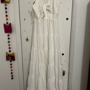 Alice + Olivia Textured White Dress